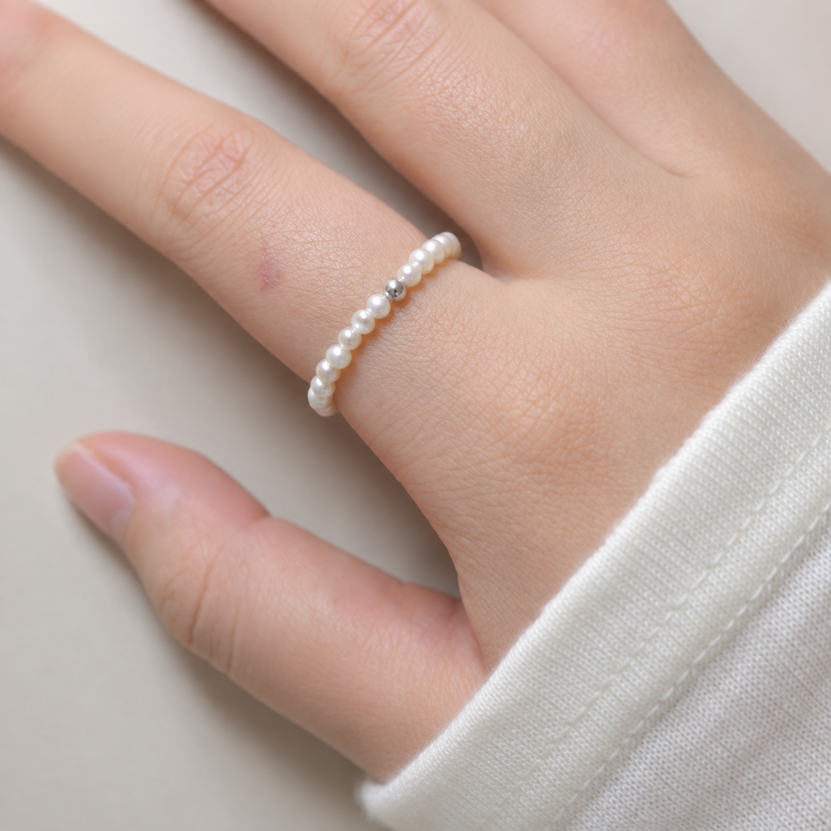 Bague Grain — Perles 3–4 mm